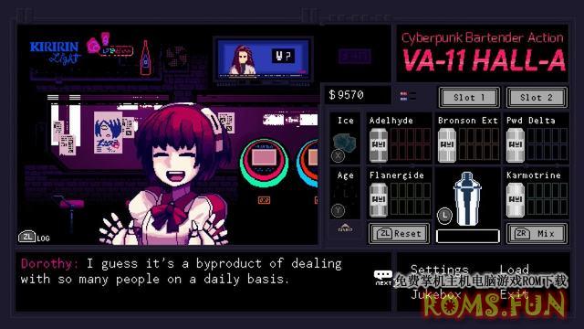 NS 赛博朋克酒保行动 汉化中文版 VA-11 Hall-A: Cyberpunk Bartender Action-美淘游戏